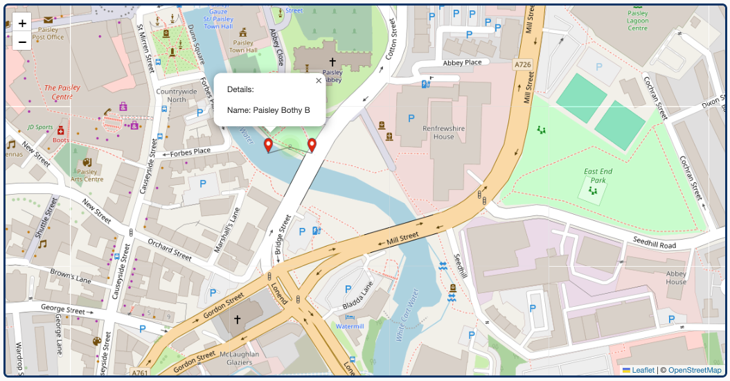 marker cluster expanded